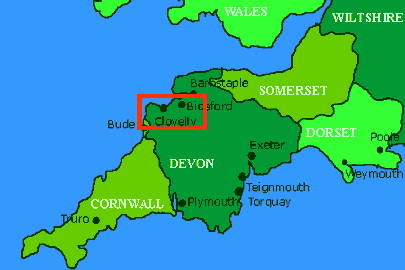 map of southwest England